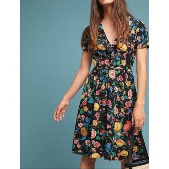 Anthropologie - Maeve - Bloedel Floral Butterfly Dress - Picture 5 of 17